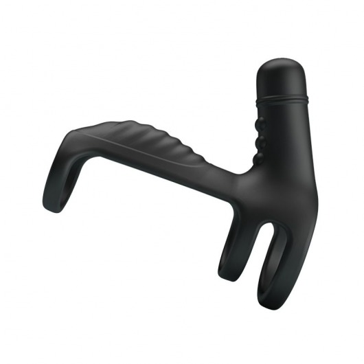 Черная вибронасадка на пенис Vibrating Penis Sling - Baile - в Улан-Удэ купить с доставкой