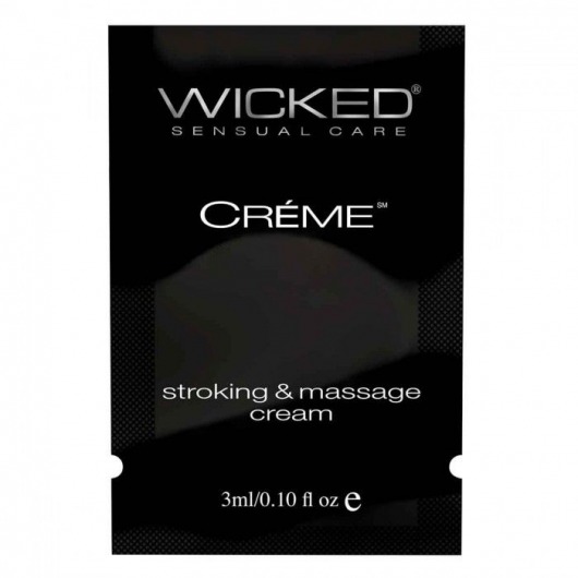 Крем для массажа и мастурбации Wicked Stroking and Massage Creme - 3 мл. - Wicked - купить с доставкой в Улан-Удэ