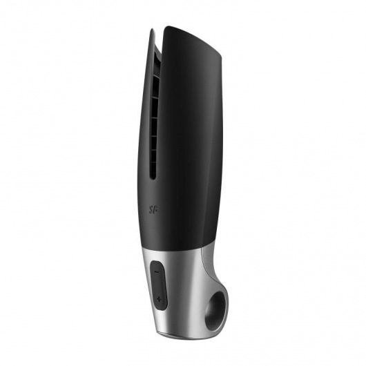 Черный мастурбатор с вибрацией Power Masturbator - Satisfyer - в Улан-Удэ купить с доставкой