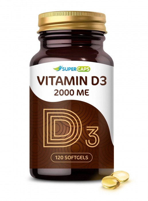 Пищевая добавка SuperCaps VITAMIN D3 2000 ME - 120 капсул - SuperCaps - купить с доставкой в Улан-Удэ