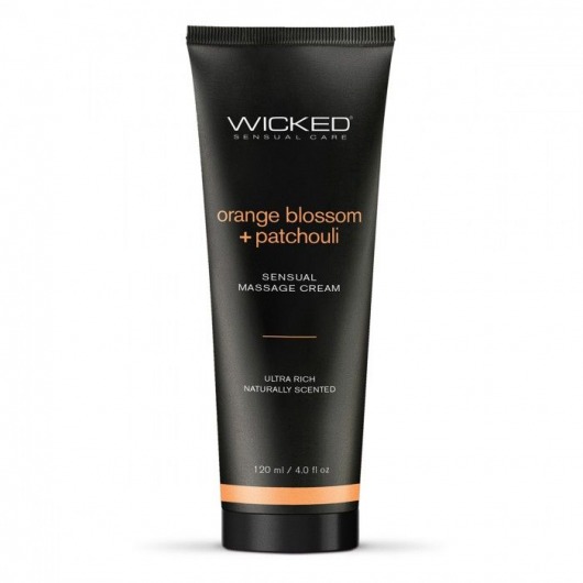 Массажный легкий крем WICKED Orange Blossom plus Patchouli - 120 мл. - Wicked - купить с доставкой в Улан-Удэ