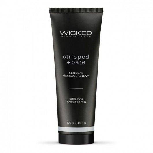 Массажный легкий крем WICKED Stripped plus Bare - 120 мл. - Wicked - купить с доставкой в Улан-Удэ