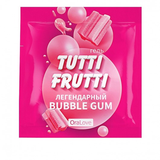 Пробник гель-смазки Tutti-frutti со вкусом бабл-гам - 4 гр. - Биоритм - купить с доставкой в Улан-Удэ