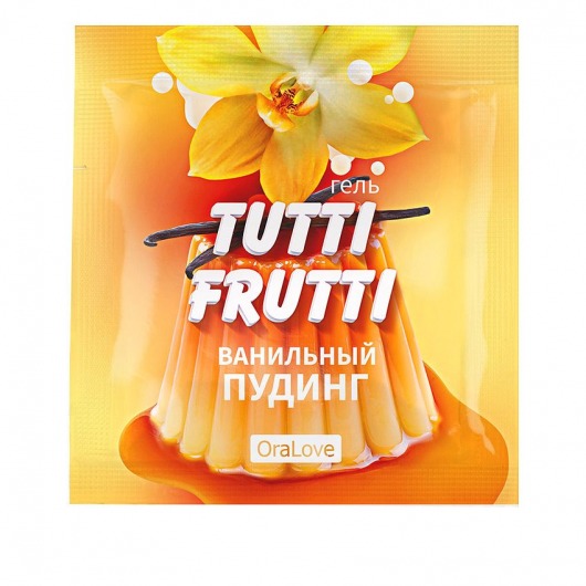Пробник гель-смазки Tutti-frutti со вкусом ванильного пудинга - 4 гр. - Биоритм - купить с доставкой в Улан-Удэ