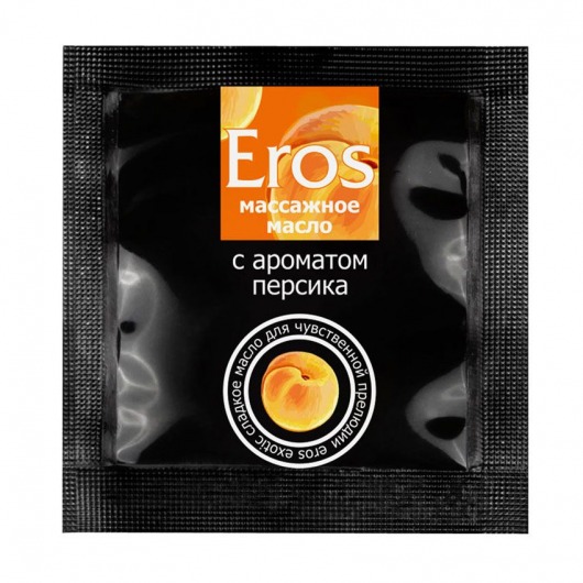 Саше массажного масла Eros exotic с ароматом персика - 4 гр. - Биоритм - купить с доставкой в Улан-Удэ