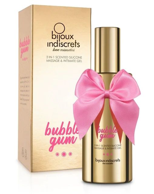 Гель с ароматом жвачки Bubblegum 2-in-1 Scented Silicone Massage And Intimate Gel - 100 мл. - Bijoux Indiscrets - купить с доставкой в Улан-Удэ