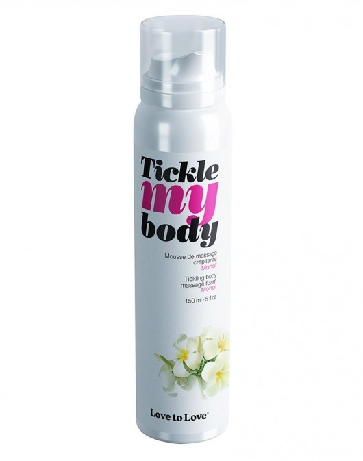 Массажная хрустящая пенка Tickle My Body Monoi с ароматом моной - 150 мл. - Love to Love - купить с доставкой в Улан-Удэ