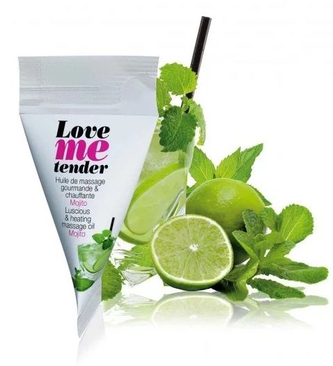 Съедобное согревающее массажное масло Love Me Tender Mojito с ароматом мохито - 10 мл. - Love to Love - купить с доставкой в Улан-Удэ