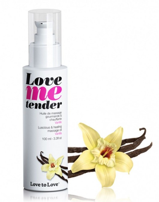 Съедобное согревающее массажное масло Love Me Tender Vanilla с ароматом ванили - 100 мл. - Love to Love - купить с доставкой в Улан-Удэ