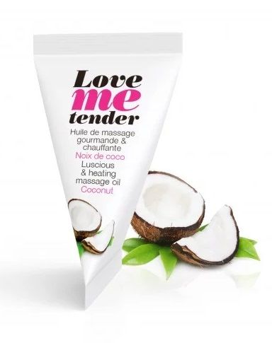 Съедобное согревающее массажное масло Love Me Tender Cocos с ароматом кокоса - 10 мл. - Love to Love - купить с доставкой в Улан-Удэ