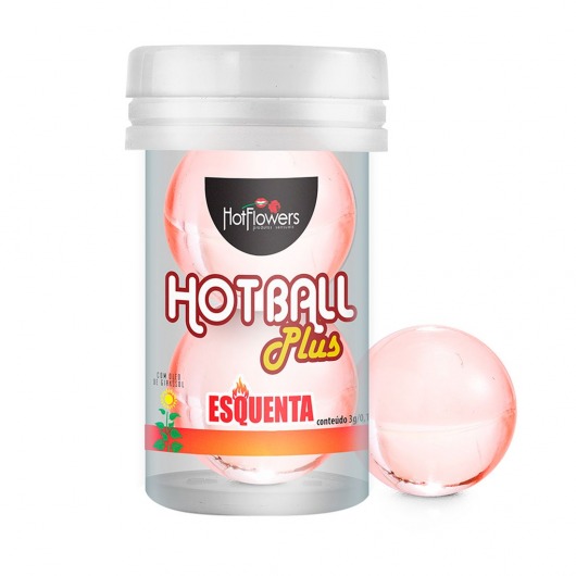 Лубрикант на масляной основе Hot Ball Plus с разогревающим эффектом (2 шарика по 3 гр.) - HotFlowers - купить с доставкой в Улан-Удэ