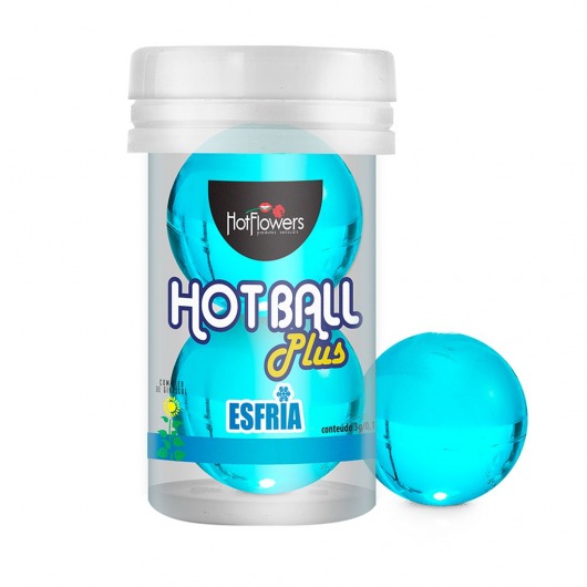 Лубрикант на масляной основе Hot Ball Plus с охлаждающим эффектом (2 шарика по 3 гр.) - HotFlowers - купить с доставкой в Улан-Удэ