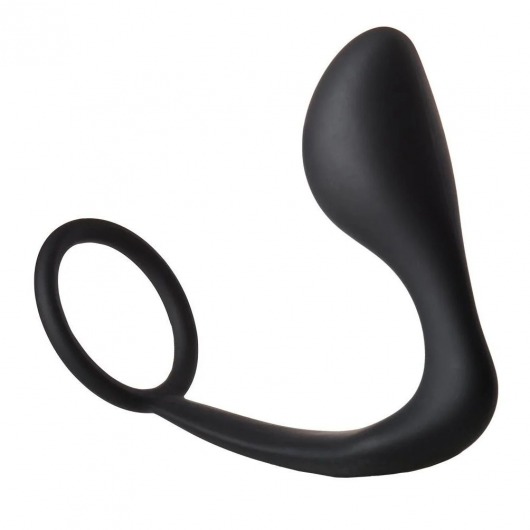 Черное эрекционное кольцо с анальной пробкой Anal Plug With Cockring - Dream Toys - в Улан-Удэ купить с доставкой