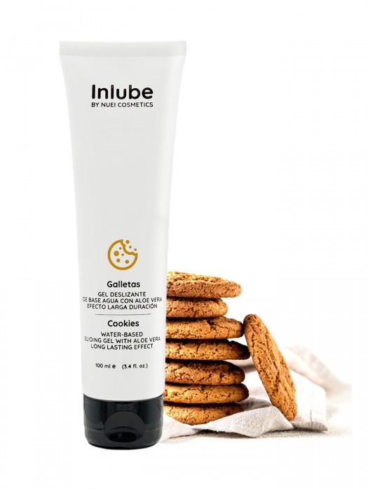 Лубрикант на водной основе Nuei Inlube с алоэ вера и ароматом печенья - 100 мл. - Nuei cosmetics - купить с доставкой в Улан-Удэ