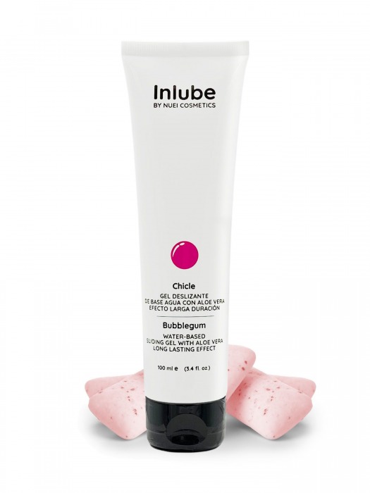 Лубрикант на водной основе Nuei Inlube с алоэ вера и ароматом бабл-гам - 100 мл. - Nuei cosmetics - купить с доставкой в Улан-Удэ