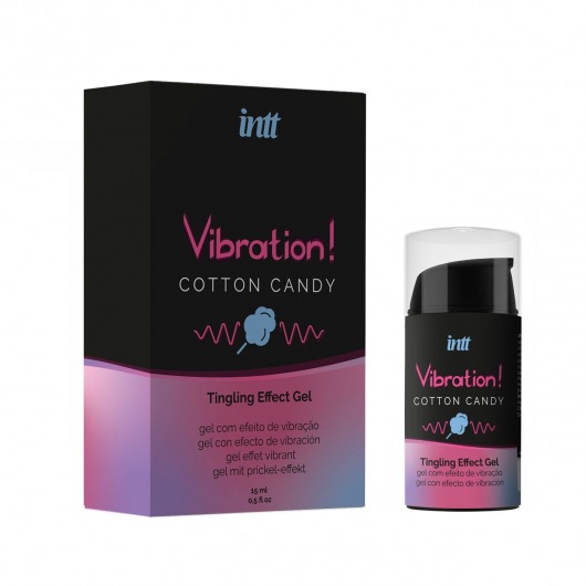 Жидкий вибратор Vibration Cotton Candy с ароматом сахарной ваты - 15 мл. - INTT - купить с доставкой в Улан-Удэ