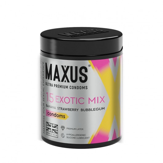 Цветные ароматизированные презервативы MAXUS Exotic Mix - 15 шт. - Maxus - купить с доставкой в Улан-Удэ