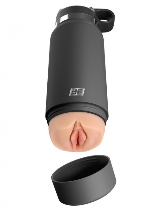 Серый мастурбатор в виде бутылки F*ck Flask - Pipedream - в Улан-Удэ купить с доставкой