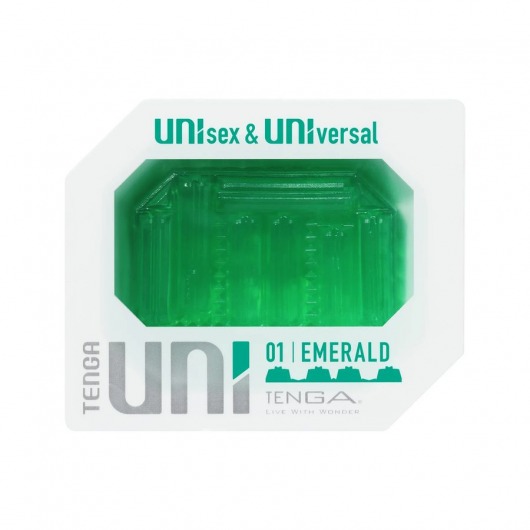 Зеленый мастурбатор-стимулятор Tenga Uni Emerald - Tenga - в Улан-Удэ купить с доставкой