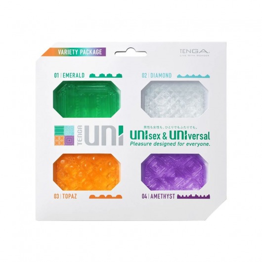 Набор из 4 мастурбаторов-стимуляторов Tenga Uni Variety Pack - Tenga - в Улан-Удэ купить с доставкой