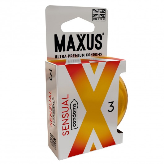 Презервативы анатомической формы Maxus Sensual - 3 шт. - Maxus - купить с доставкой в Улан-Удэ