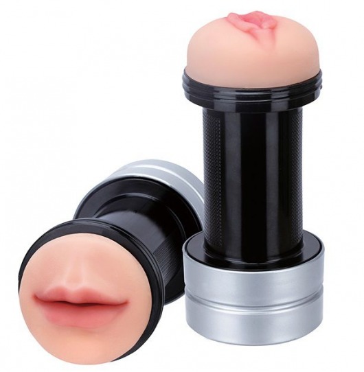 Двусторонний мастурбатор REALSTUFF 2 IN 1 HUMMER MOUTH   VAGINA - ротик и вагина - Dream Toys - в Улан-Удэ купить с доставкой