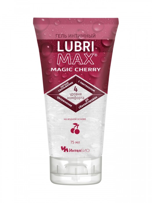 Интимный гель-смазка на водной основе Lubrimax Magic Cherry - 75 мл. - ИнтелБИО - купить с доставкой в Улан-Удэ