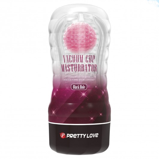 Прозрачный текстурированный мастурбатор Vacuum Cup Masturbator Black Hole - Baile - в Улан-Удэ купить с доставкой