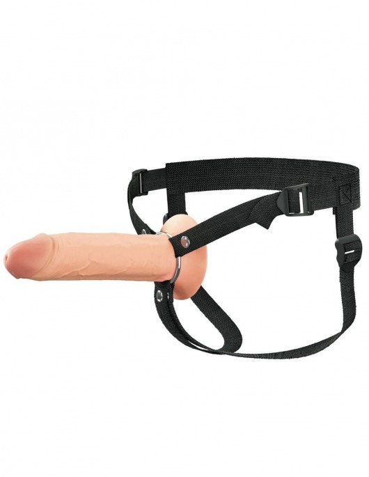 Полый страпон на ремнях 8’’ Hollow Silicone Strap-on - Pipedream - купить с доставкой в Улан-Удэ