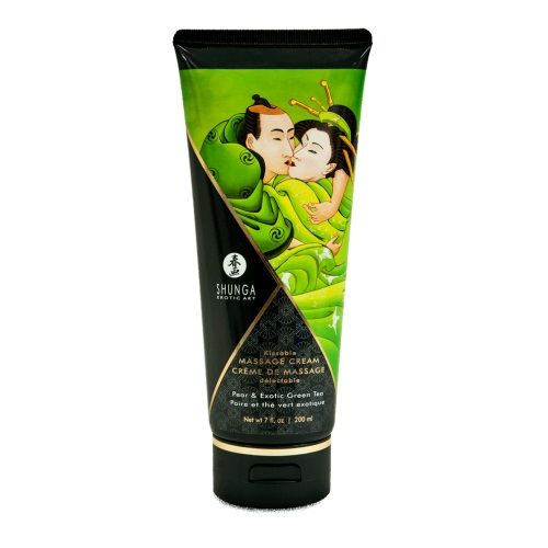 Массажный крем для тела с ароматом груши и зелёного чая Pear   Exotic Green Tea - 200 мл. - Shunga - купить с доставкой в Улан-Удэ