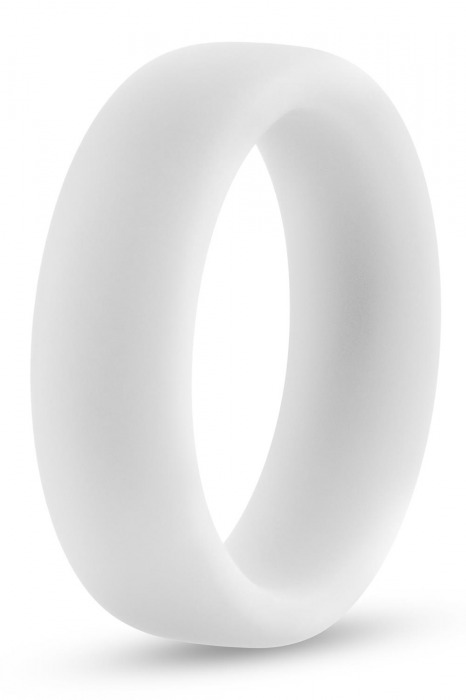 Белое люминесцентное эрекционное кольцо Silicone Glo Cock Ring - Blush Novelties - в Улан-Удэ купить с доставкой