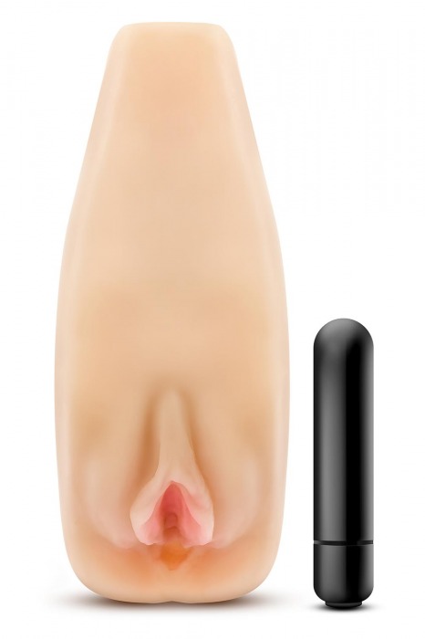 Мастурбатор-вагина с вибрацией Soft   Wet Natasha Realistic Beige Masturbator - Blush Novelties - в Улан-Удэ купить с доставкой