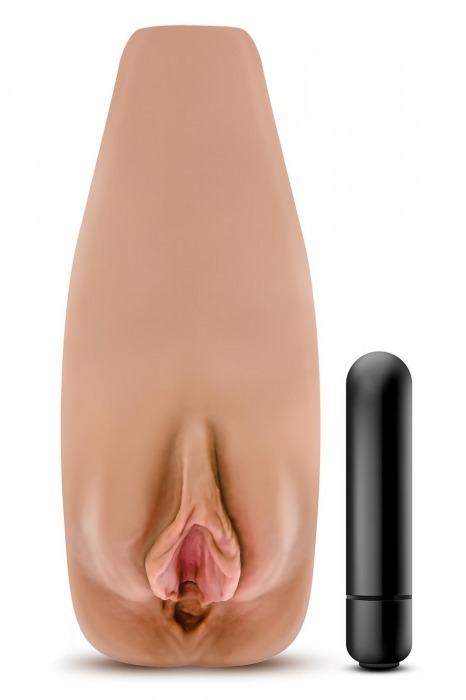 Маструбатор-вагина с вибрацией Soft   Wet Renata Realistic Tan Masturbator - Blush Novelties - в Улан-Удэ купить с доставкой