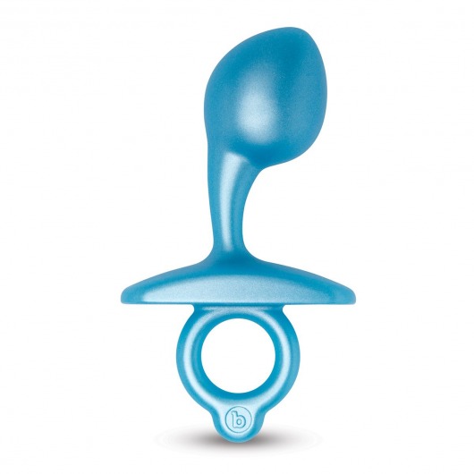 Голубая анальная пробка для массажа простаты Bulb Silicone Prostate Plug - 10,7 см. - b-Vibe - в Улан-Удэ купить с доставкой