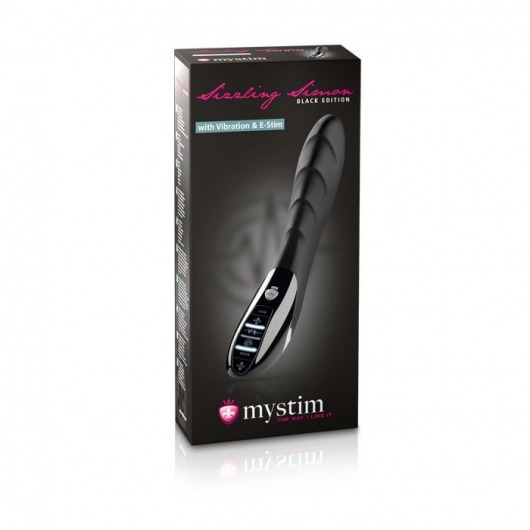 Вибратор с электростимуляцией Sizzling Simon Black Edition - 27 см. - MyStim - купить с доставкой в Улан-Удэ