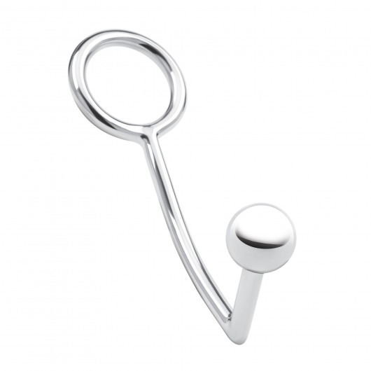 Кольцо на пенис с анальным стимулятором Stainless Steel Anal Hook   Cock Ring - BlueLine - в Улан-Удэ купить с доставкой