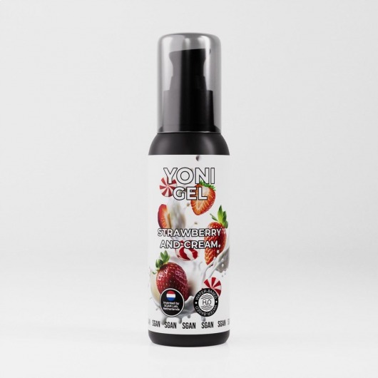 Лубрикант для орального секса SGAN со вкусом клубники со сливками - 100 мл. - SGAN - купить с доставкой в Улан-Удэ