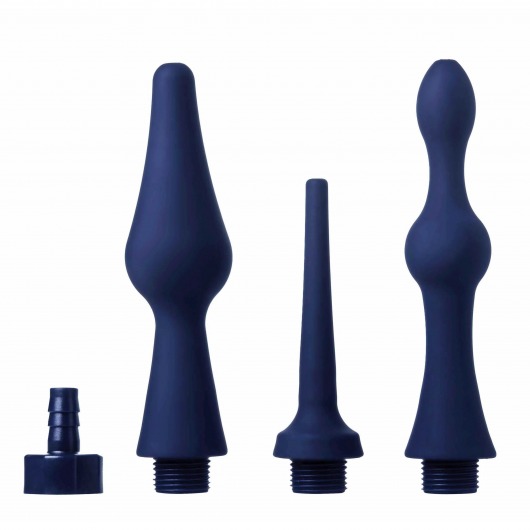 Набор из 3 универсальных насадок для анального душа Universal 3 Piece Silicone Enema Attachment Set - XR Brands - купить с доставкой в Улан-Удэ