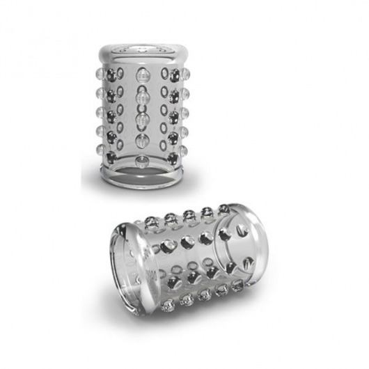 Прозрачная насадка на пенис с шишечками STAY HARD COCK SLEEVE 02 CLEAR - Blush Novelties - в Улан-Удэ купить с доставкой