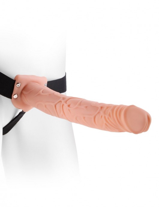 Фаллопротез телесного цвета Hollow Strap-On - 29 см. - Pipedream - купить с доставкой в Улан-Удэ