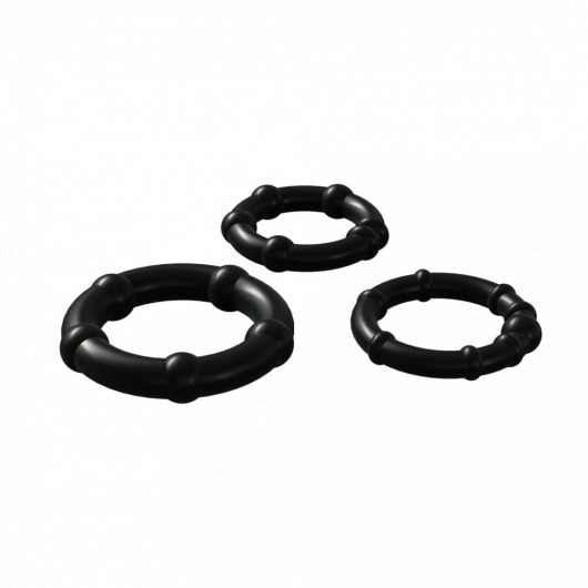 Набор из 3 черных эрекционных колец Babooom Ring Set - Adrien Lastic - в Улан-Удэ купить с доставкой