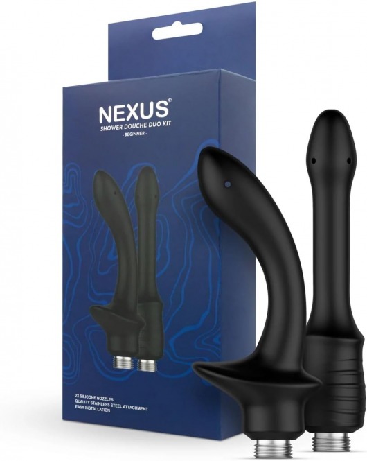 Набор из 2 насадок для анального душа Shower Douche Duo Kit Beginner - Nexus Range - купить с доставкой в Улан-Удэ
