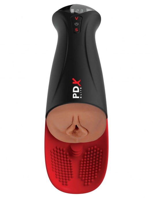Мастурбатор-вагина в колбе с вибрацией Fuck-O-Matic Pro XL - Pipedream - в Улан-Удэ купить с доставкой