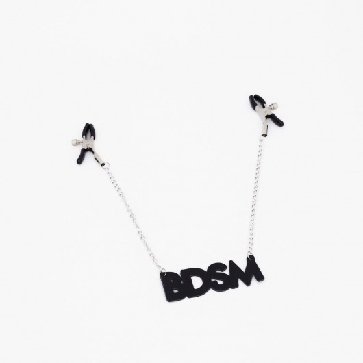 Зажимы на соски с кожаной подвеской BDSM - Crazy Handmade - купить с доставкой в Улан-Удэ