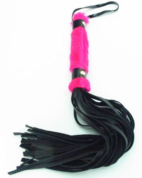 Нежная плеть с розовым мехом BDSM Light - 43 см. - БДСМ Арсенал - купить с доставкой в Улан-Удэ