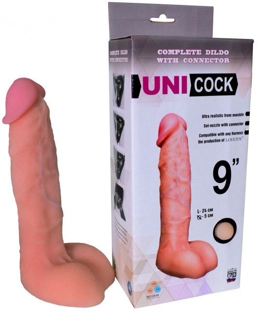 Фаллическая насадка Харнесс UNICOCK 9  - 24 см. - LOVETOY (А-Полимер) - купить с доставкой в Улан-Удэ