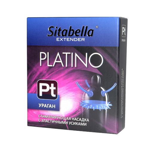 Стимулирующая насадка с усиками и шипиками Platino  Ураган - Sitabella - купить с доставкой в Улан-Удэ