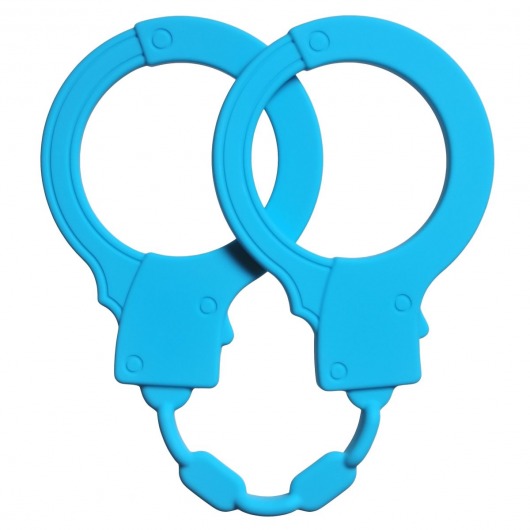 Голубые силиконовые наручники Stretchy Cuffs Turquoise - Lola Games - купить с доставкой в Улан-Удэ