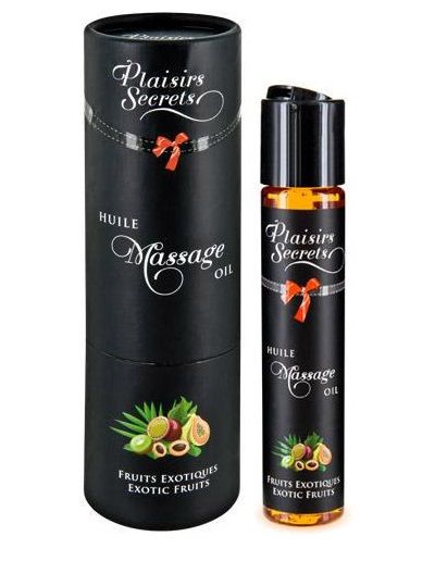 Массажное масло с ароматом экзотических фруктов Huile de Massage Gourmande Fruits Exotiques - 59 мл. - Plaisir Secret - купить с доставкой в Улан-Удэ