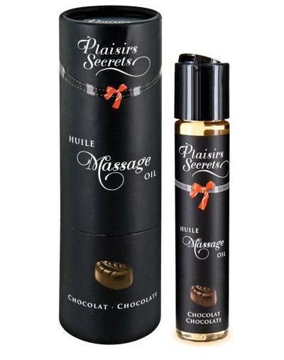 Массажное масло с ароматом шоколада Huile de Massage Gourmande Chocolat - 59 мл. - Plaisir Secret - купить с доставкой в Улан-Удэ